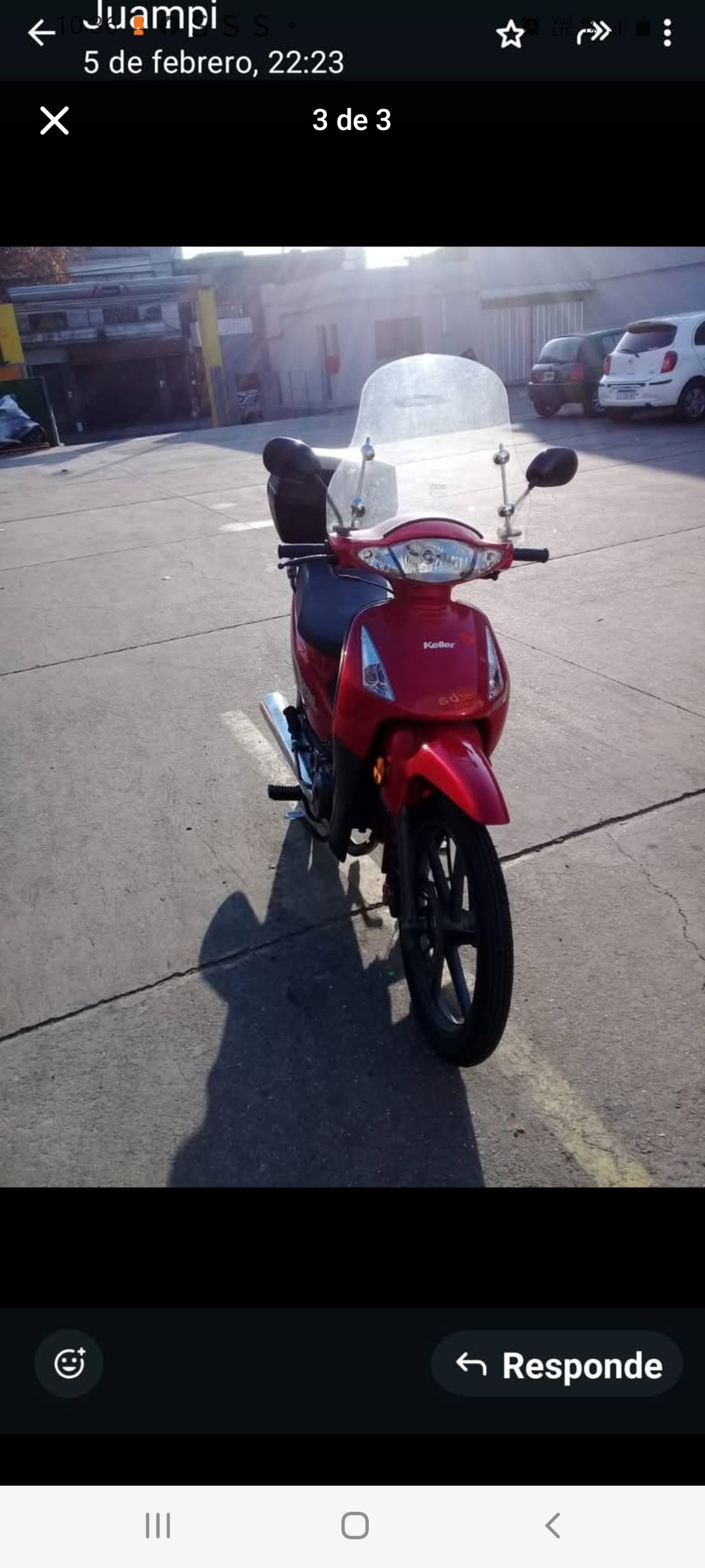 keller cronos 110cc 2020 Rojo: imagen 3